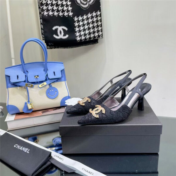 Chanel Pearl Double C Pendant Diamond Shoes