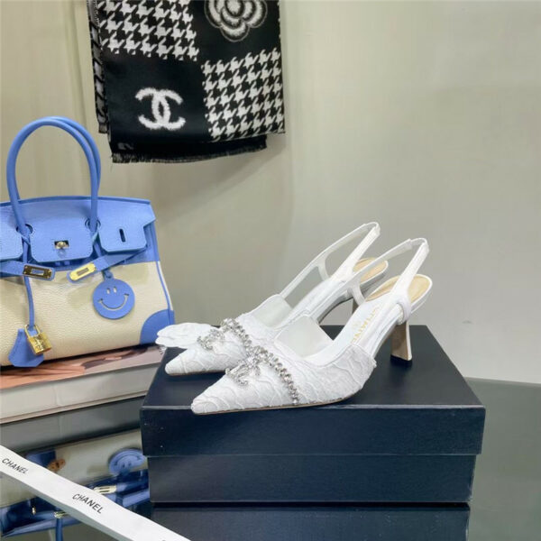 Chanel Pearl Double C Pendant Diamond Shoes