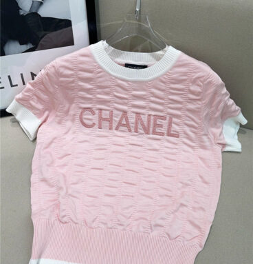 chanel puff knitted short sleeve