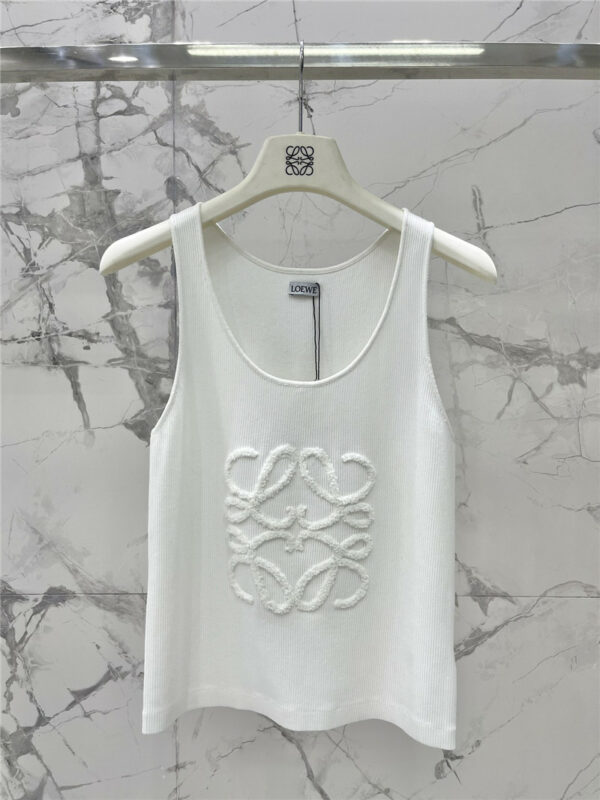 loewe three-dimensional embroidery logo knitted vest