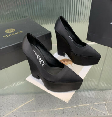 versace wedge high heel shoes