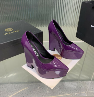 versace wedge high heel shoes