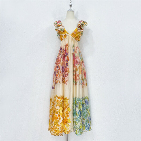 zimm silk cotton print dress