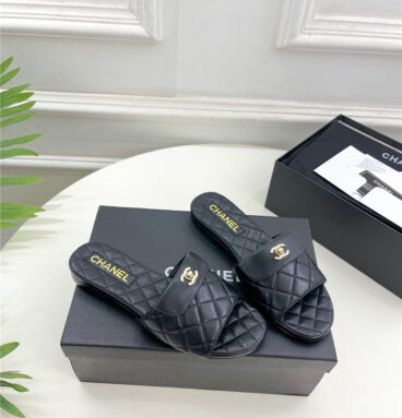 Chanel counter classic double C buckle slippers