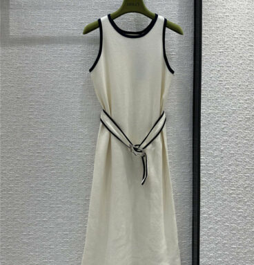 gucci embroidered white vest dress