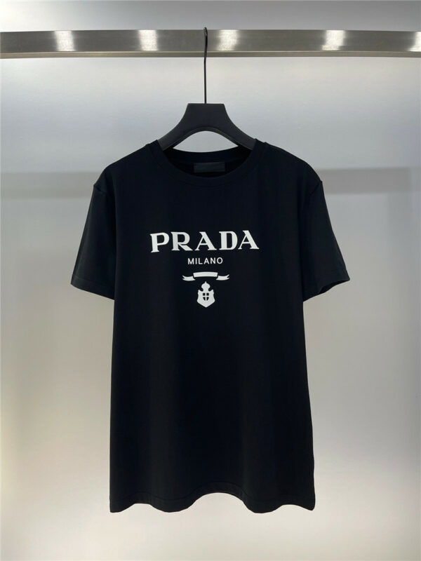 prada printed logo letters short-sleeved T-shirt