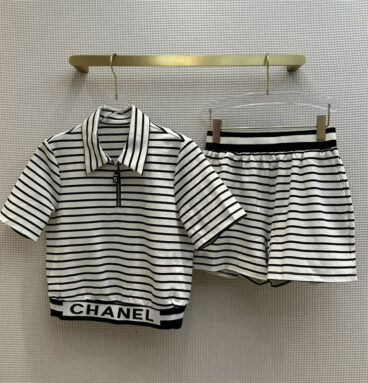 chanel striped casual suit