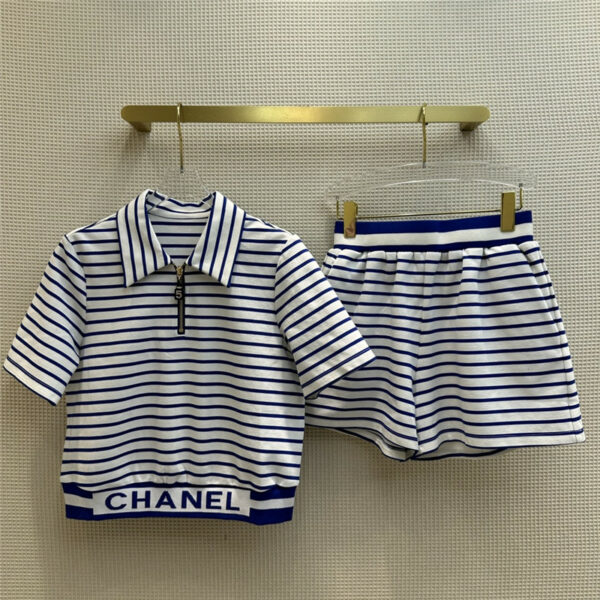 chanel striped casual suit