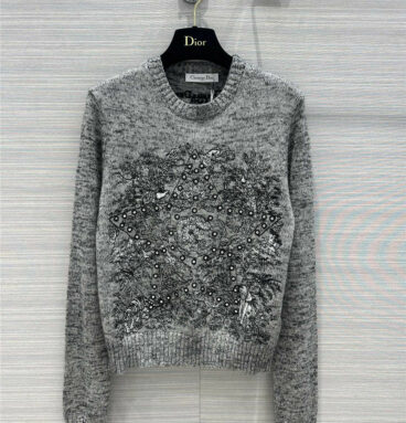 Dior Chez Moi embroidered cashmere sweater