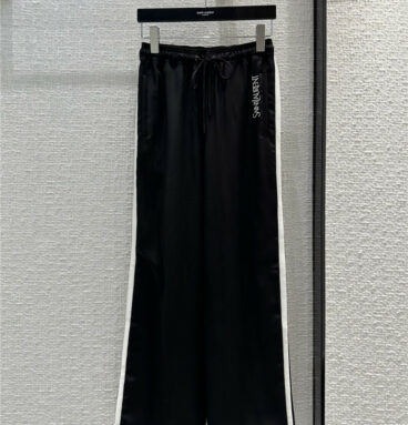 YSL new product slit embroidery casual pants