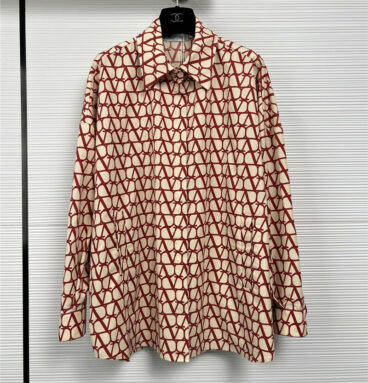 valentino silk-cotton faille shirt jacket