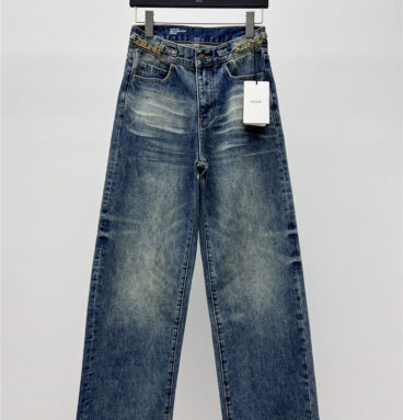celine high waist chain jeans