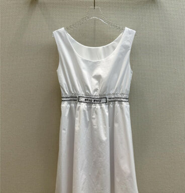 miumiu sleeveless cotton dress