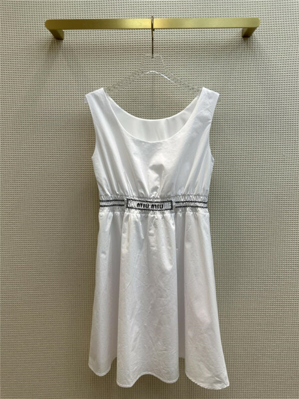 miumiu sleeveless cotton dress