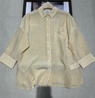 MaxMara spring and summer heavy silk striped shirt