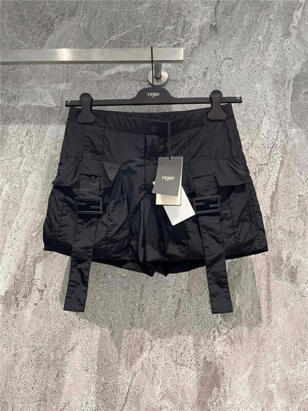 fendi mid-low waist wide-leg cargo pants