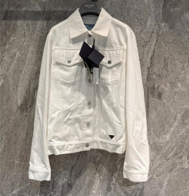prada white denim jacket