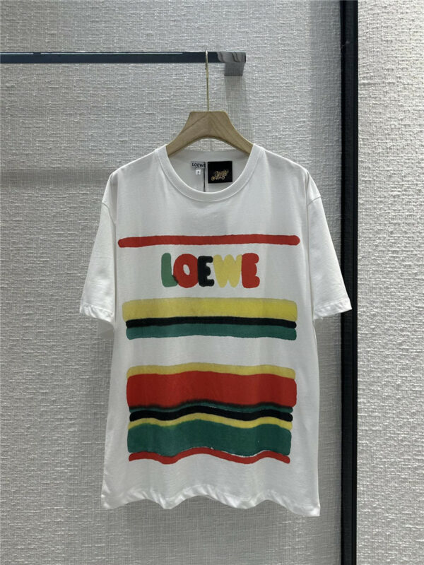 loewe rainbow stripe T-shirt