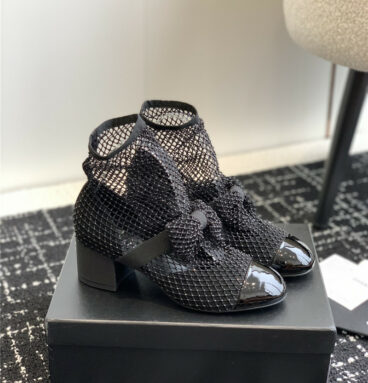 Chanel new Mary Jane mesh drill boots