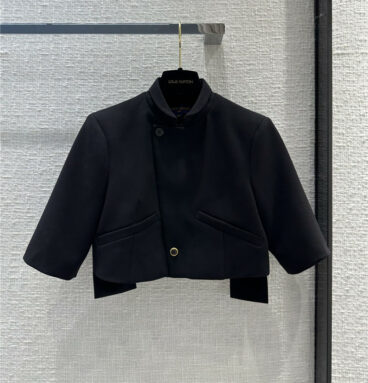 louis vuitton LV super handsome black short jacket coat