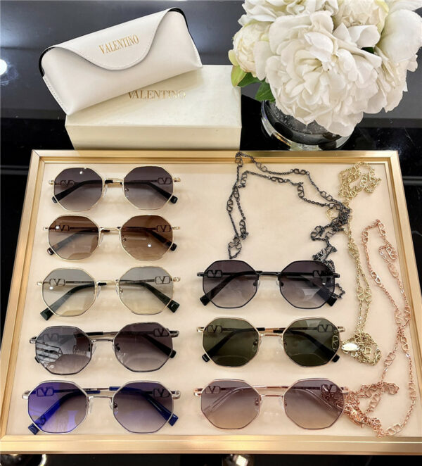 valentino vintage small frame chain sunglasses