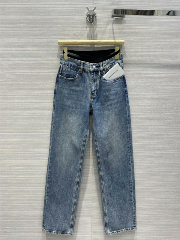 alexander wang high waist straight jeans
