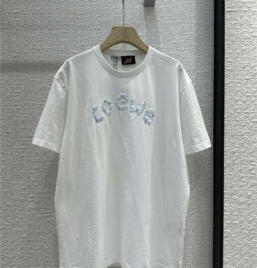 loewe printed logo embroidered T-shirt