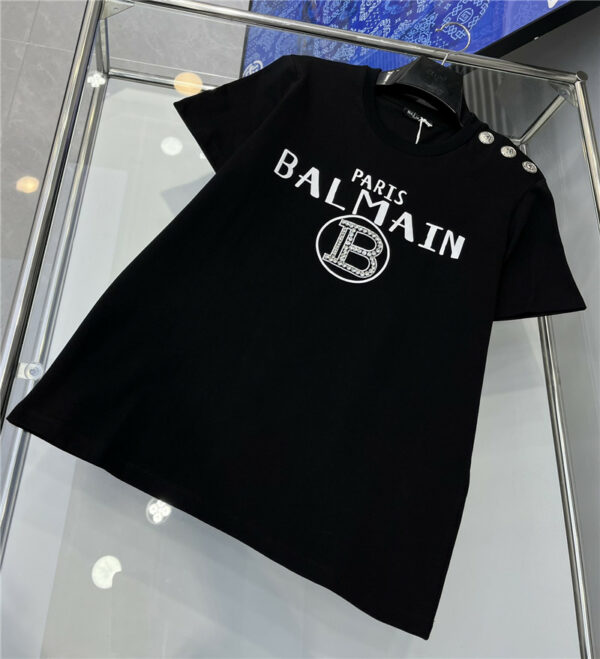 Balmain printed beaded 𝐓 shirt