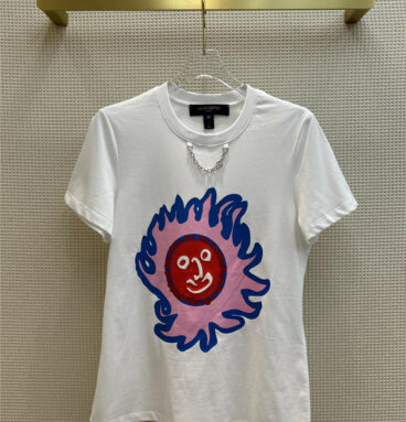 louis vuitton LV chain decoration short-sleeved T-shirt