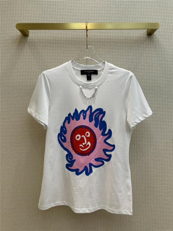 louis vuitton LV chain decoration short-sleeved T-shirt