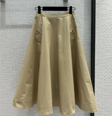 valentino V button high waist midi skirt