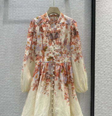 zimm cream floral dress