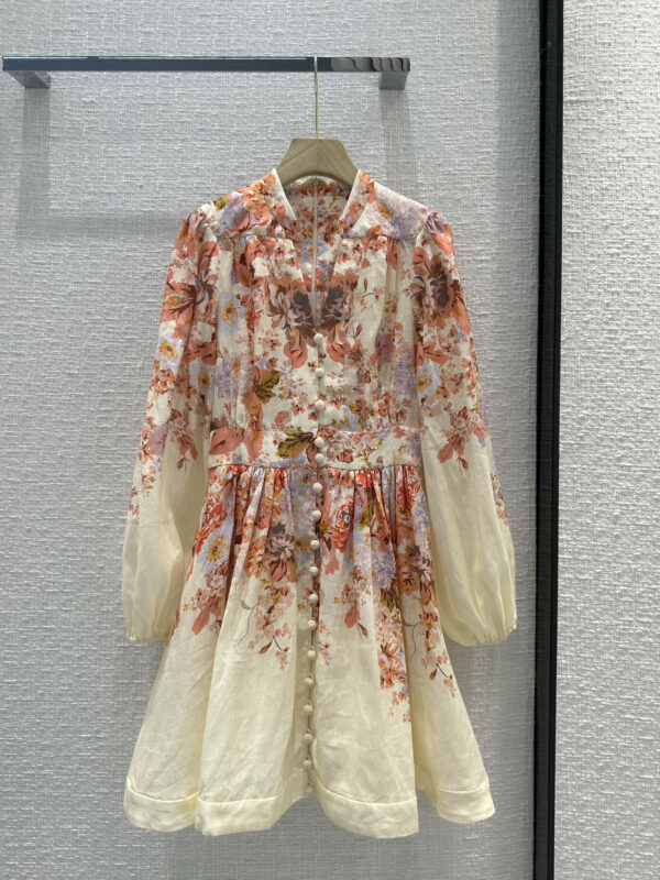 zimm cream floral dress