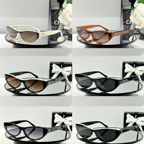 Chanel new fashion rectangular cat eye frame sunglasses