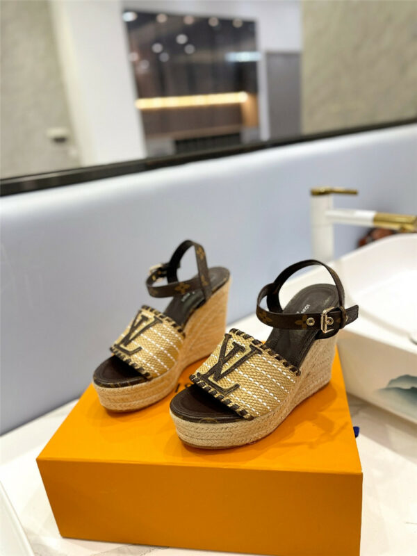 louis vuitton LV latest catwalk platform sandals