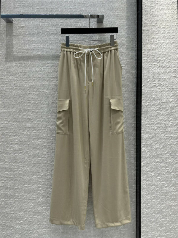 celine check cargo casual trousers