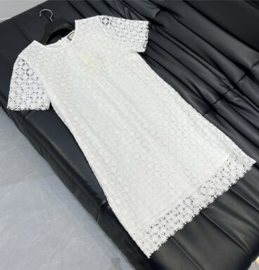 gucci heavy embroidery water soluble dress