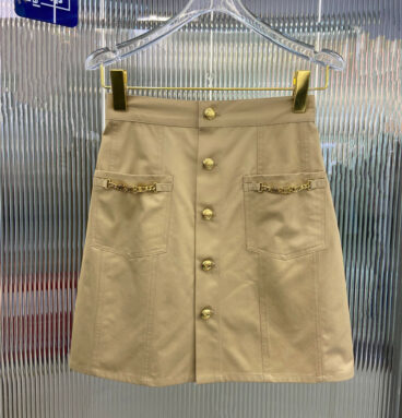 celine poplin skirt with chain pockets