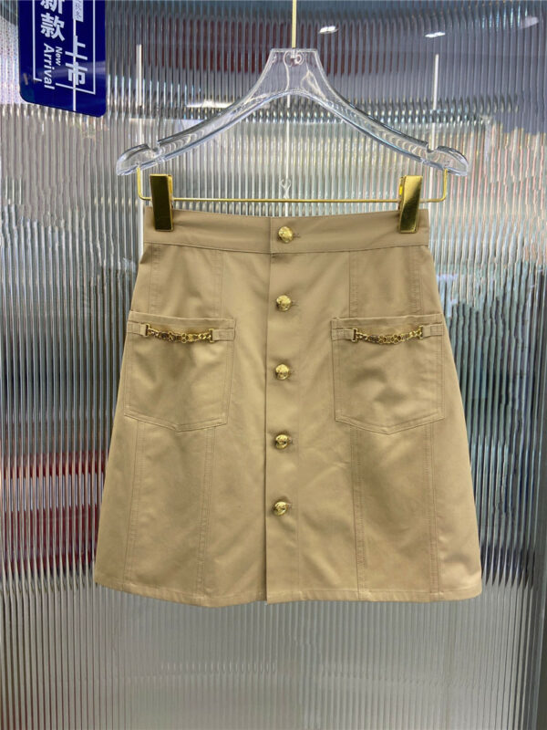 celine poplin skirt with chain pockets