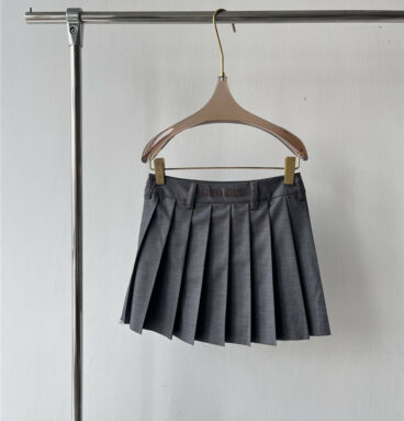 miumiu new wool embroidery long skirt