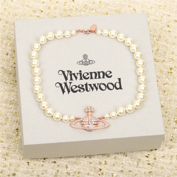 Vivienne Westwood Diamond and Pearl Necklace
