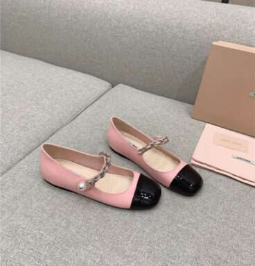 miumiu new princess girl style Mary Jane series flat shoes