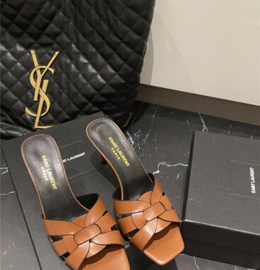 YSL new woven slippers