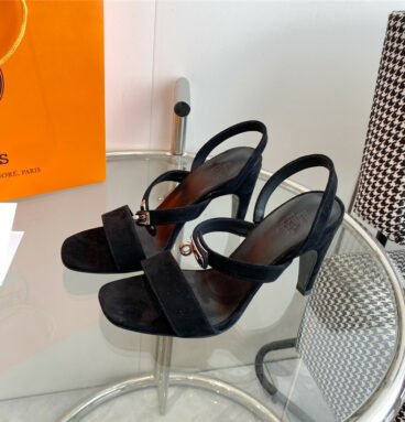 Hermès Glamor Kelly buckle high-heeled sandals