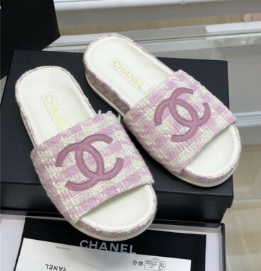 Chanel new big Logo slippers