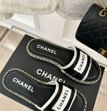 chanel velcro lazy slippers