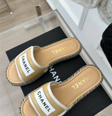 chanel velcro lazy slippers