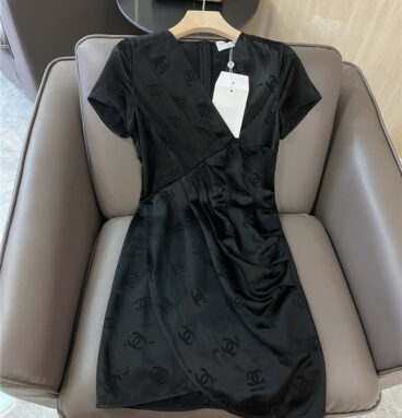 Chanel new dark pattern jacquard dress
