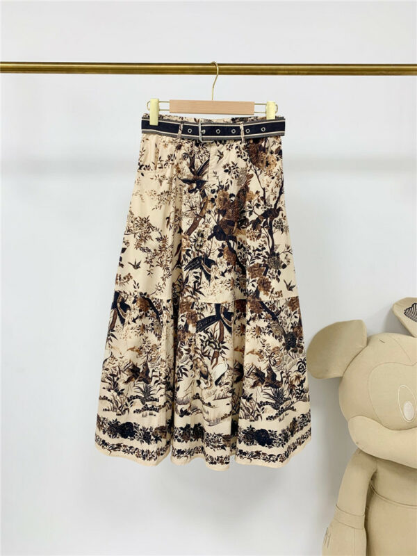 dior floral print micro pleated skirt