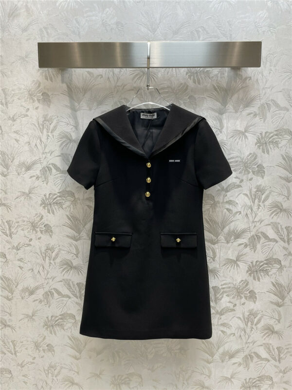 miumiu new sailor collar short-sleeved dress